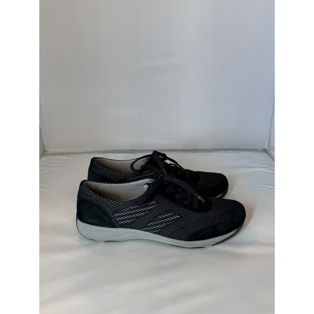 Dansko Elise Black Mesh Suede Lace Up Walking Sneakers Womens 40 US 9.5-10